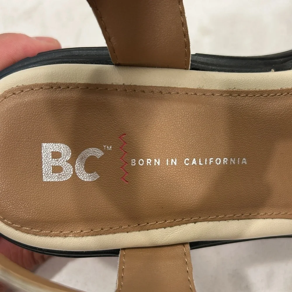 BC Footwear Anthropologie Up Till Dawn Fisherman Sandal Cream Lug Sole 10 NEW
